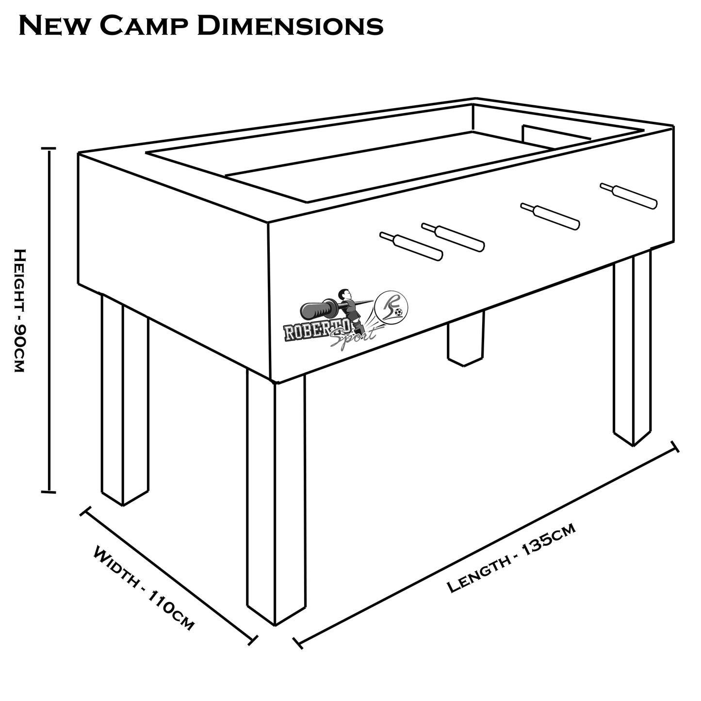 Roberto Sport New Camp Iron Legs Football Table (Coin Operated)