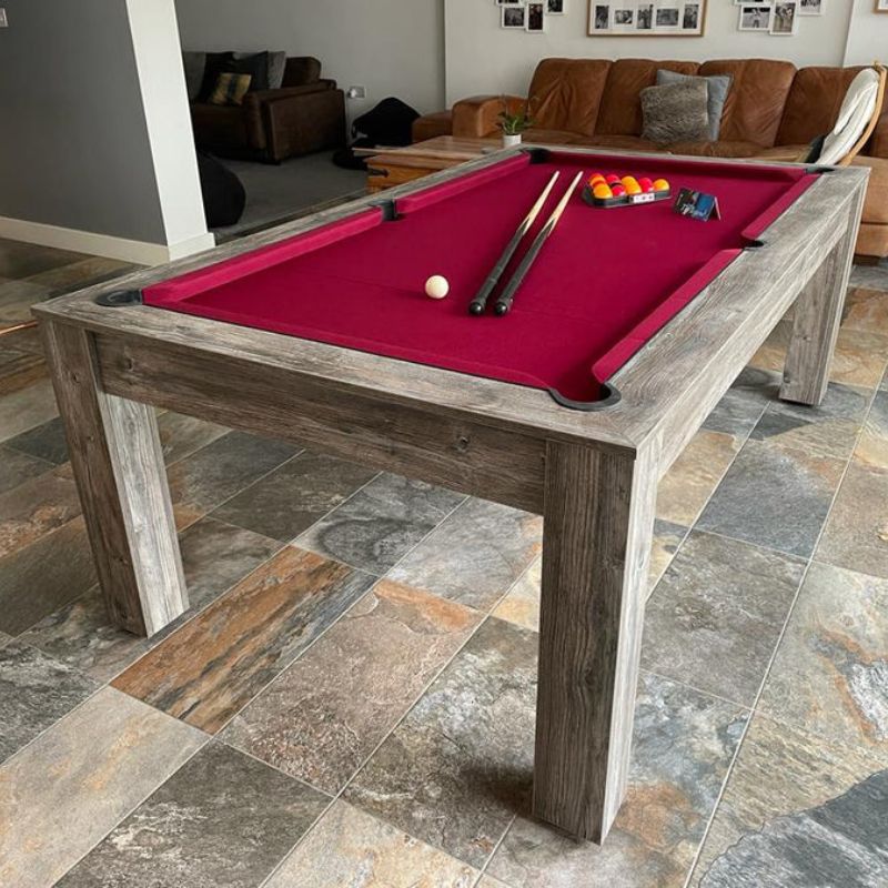 Superpool Rosetta Pool Dining Table Grey Pine - Excel Leisure Games