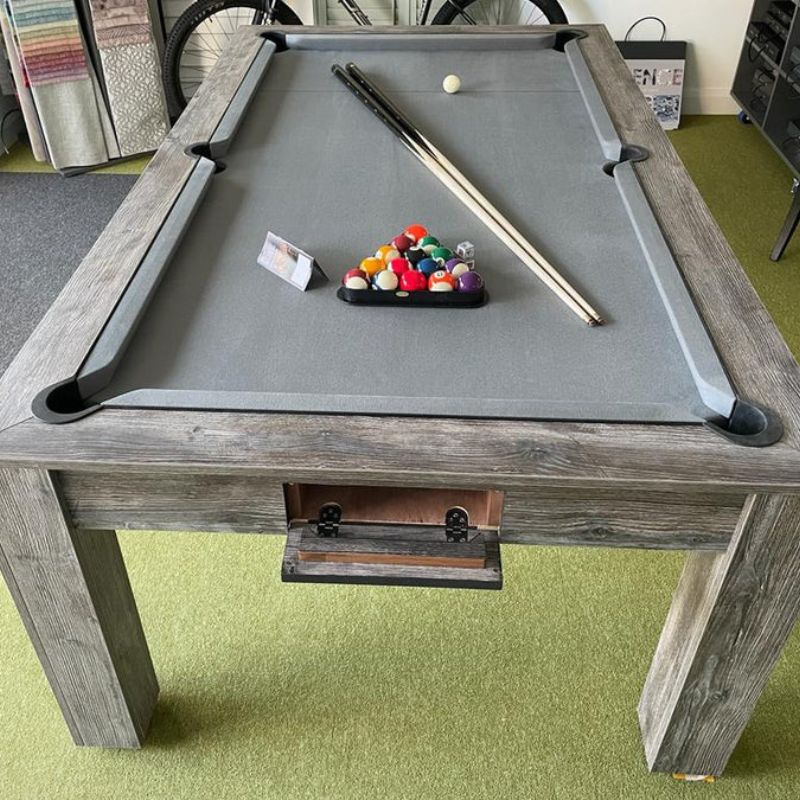 Superpool Rosetta Pool Dining Table Grey Pine - Excel Leisure Games