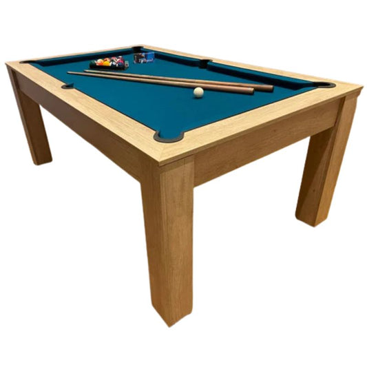 Superpool Rosetta Pool Dining Table Nebraska Oak - Excel Leisure Games