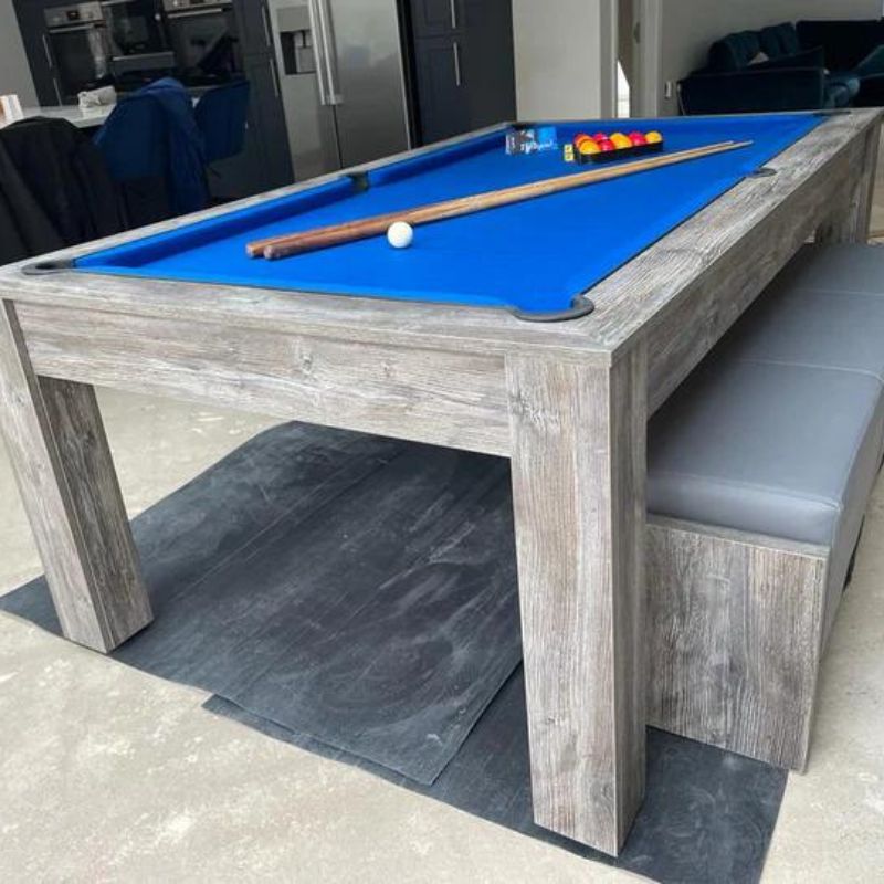 Superpool Rosetta Pool Dining Table Grey Pine - Excel Leisure Games