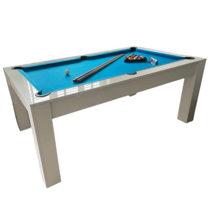 Superpool Revolution American Pool Dining Table Gloss White 7ft - Excel Leisure Games