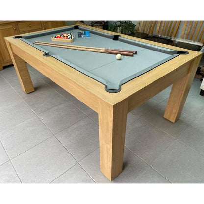 Superpool Revolution American Pool Dining Table Nebraska Oak 7ft - Excel Leisure Games