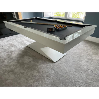 Superpool Lightning Pool Dining Table Gloss White 7ft - Excel Leisure Games