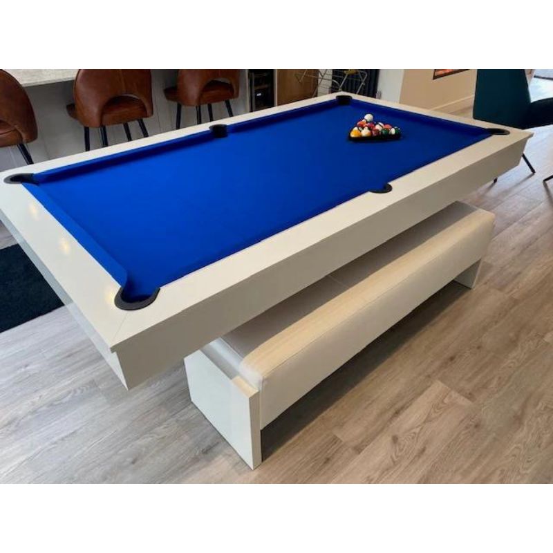 Superpool Lightning Pool Dining Table Gloss White 7ft - Excel Leisure Games