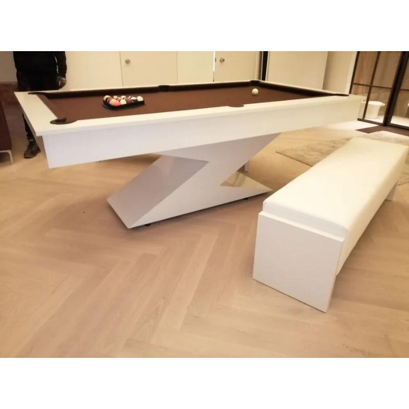 Superpool Lightning Pool Dining Table Gloss White 7ft - Excel Leisure Games