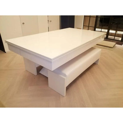 Superpool Lightning Pool Dining Table Gloss White 7ft - Excel Leisure Games