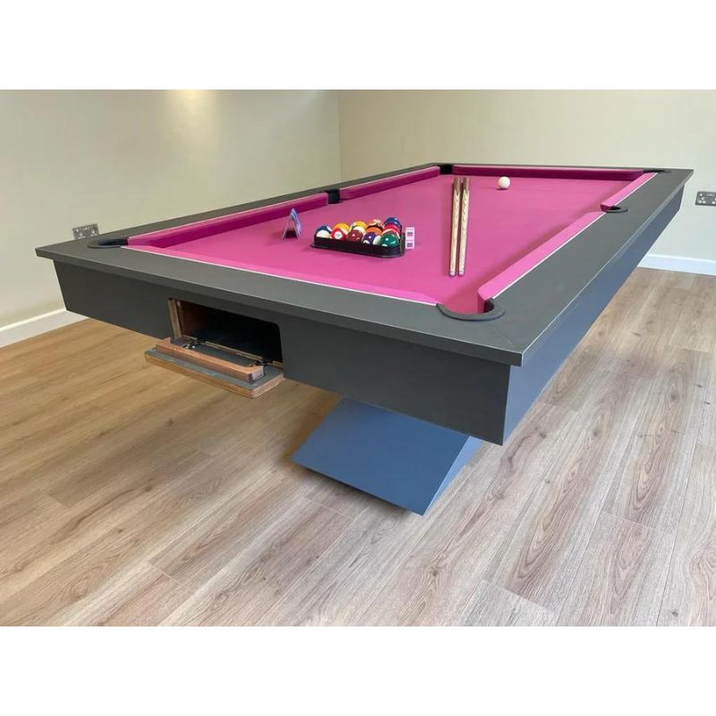 Superpool Lightning Pool Dining Table Graphite Grey 7ft - Excel Leisure Games