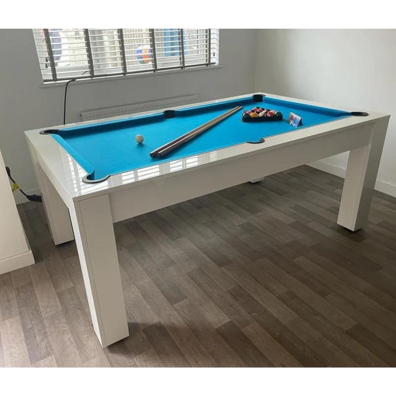 Superpool Rosetta Pool Dining Table Gloss White - Excel Leisure Games