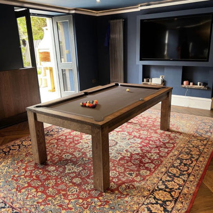 FMF Elixir Rustic Pool Dining Table Black Oak - Excel Leisure Games